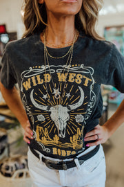 wild west rodeo longhorn tee