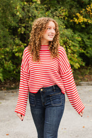 juno sweater top in red