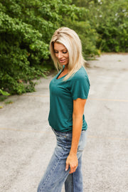 charlie tee in teal