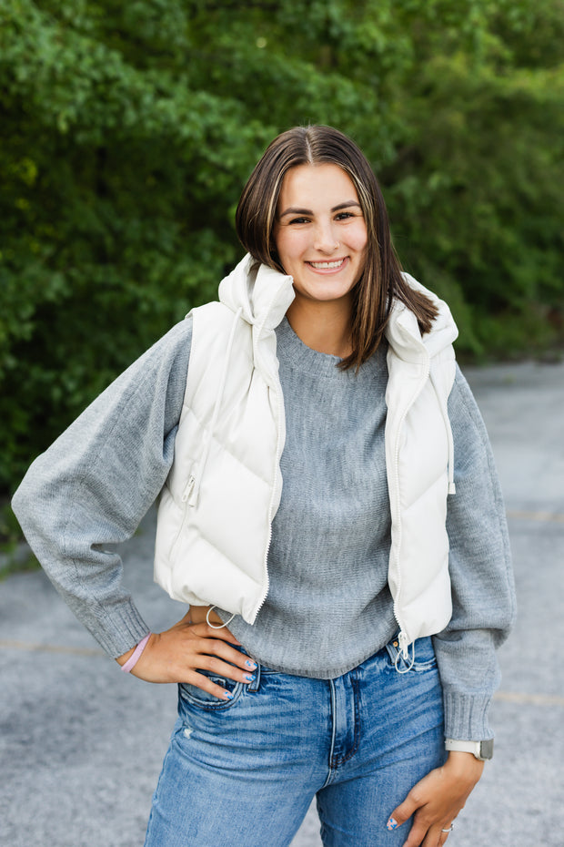 kenna vest in off white