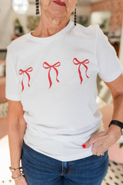 red bow tee