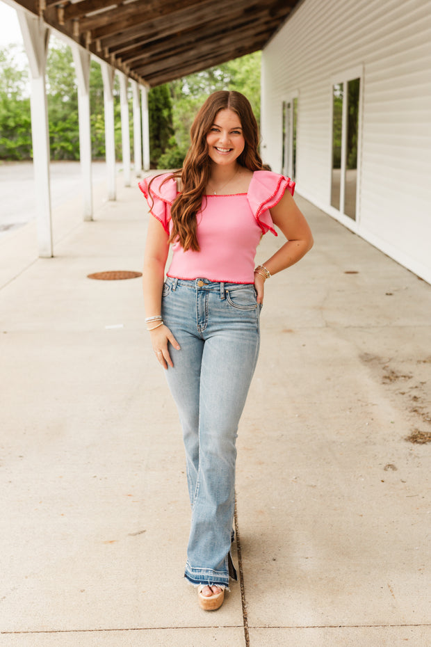 mabel top in pink