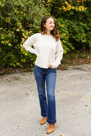 crew sweater in ivory