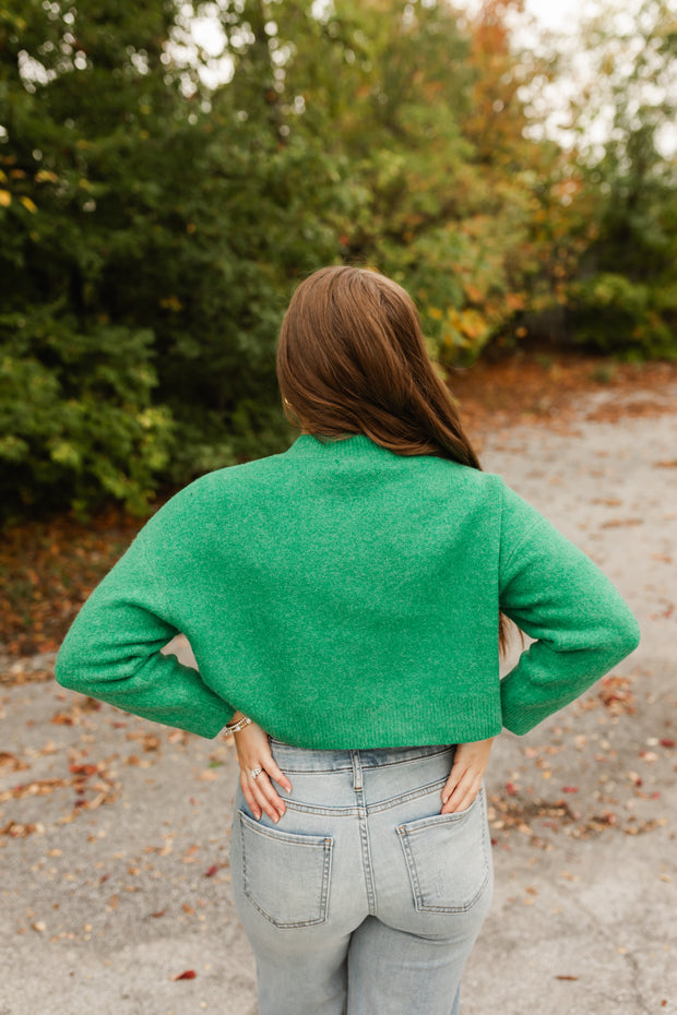 emery sweater in kelly green