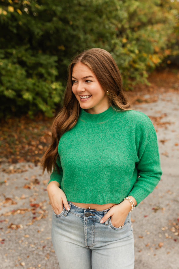 emery sweater in kelly green