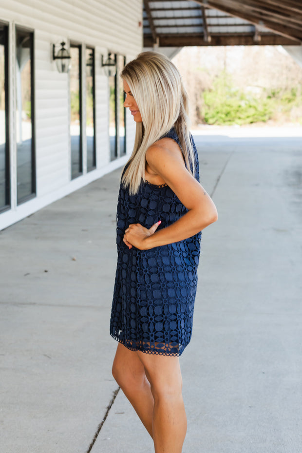 libby dress in navy