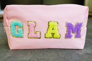glam embroidered bag in pink