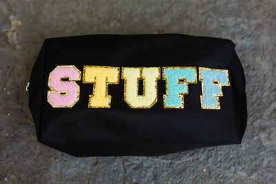 stuff embroidered bag in black