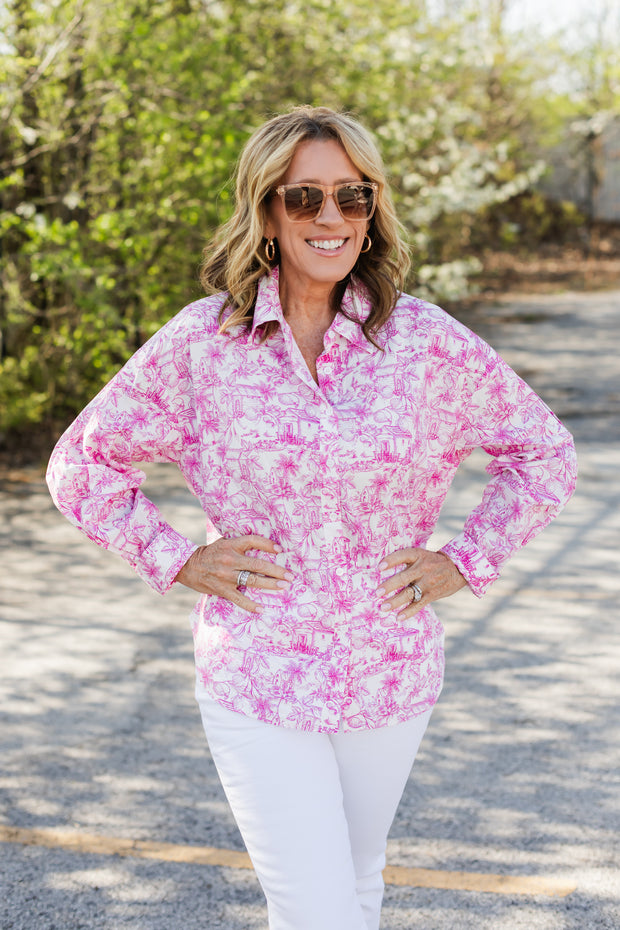harbor top in pink