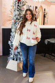 ho ho ho cable knit sweater