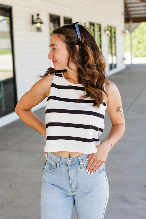 avery tank top in white