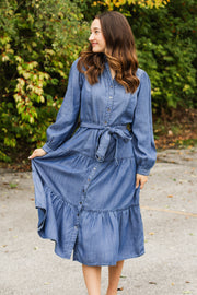 annabell denim midi dress