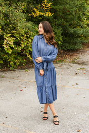 annabell denim midi dress