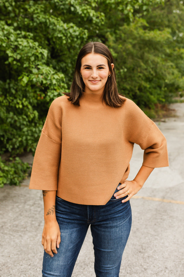 jones sweater in camel