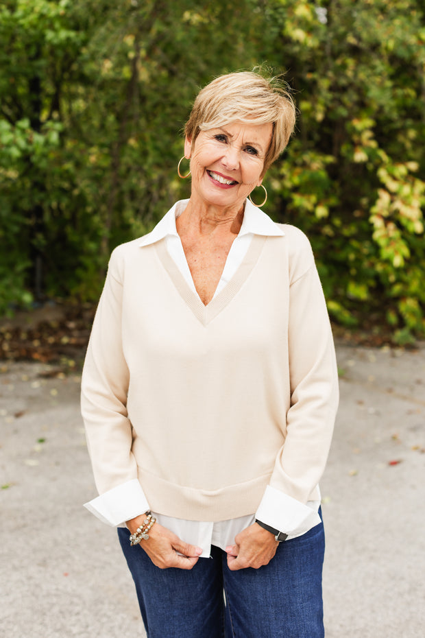 paris combo top in cream