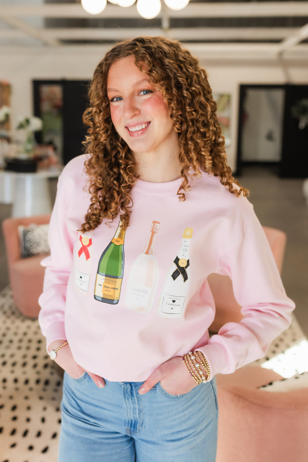 pink champagne sweatshirt