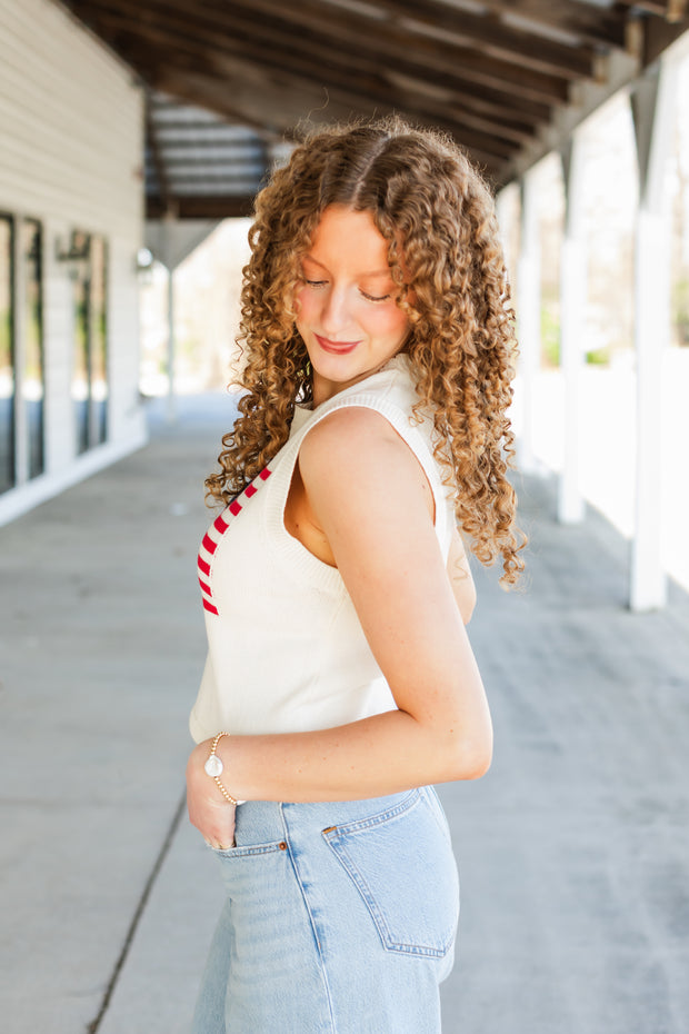 american flag sweater vest