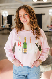 pink champagne sweatshirt