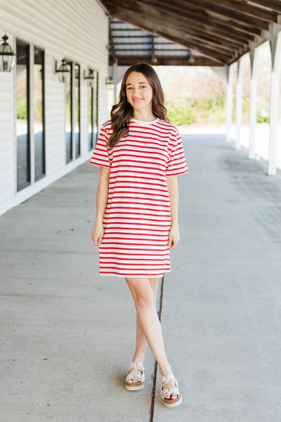 liberty dress in red