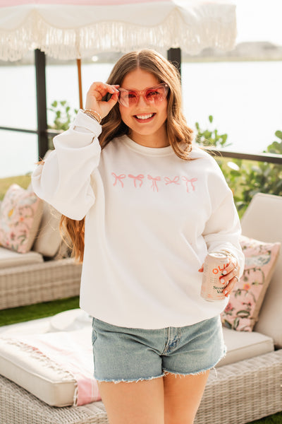 pink bow sweatshirt