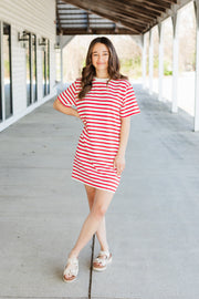 liberty dress in red