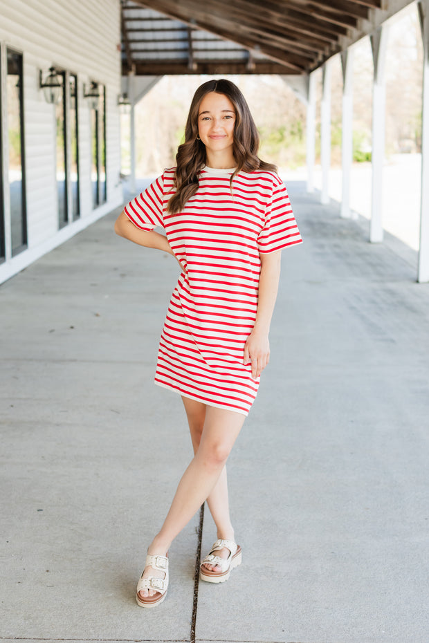 liberty dress in red