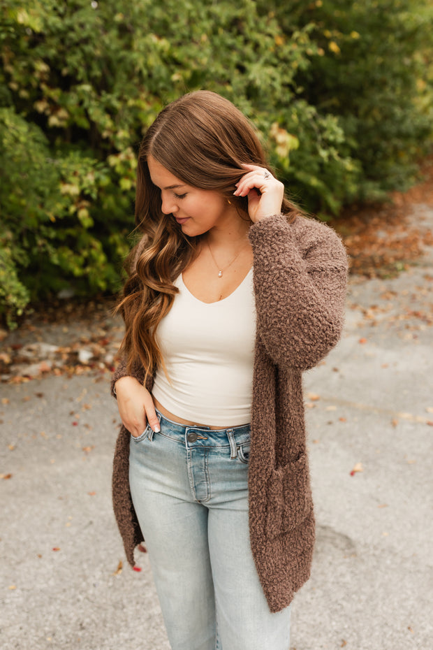 carly cardigan in coco