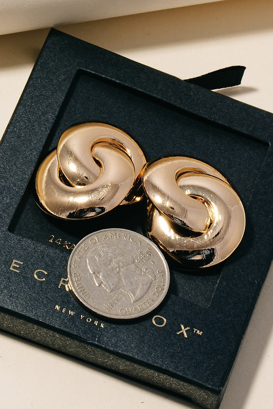 Gold Knot Stud Earrings