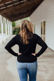 charlie tee long sleeve in black