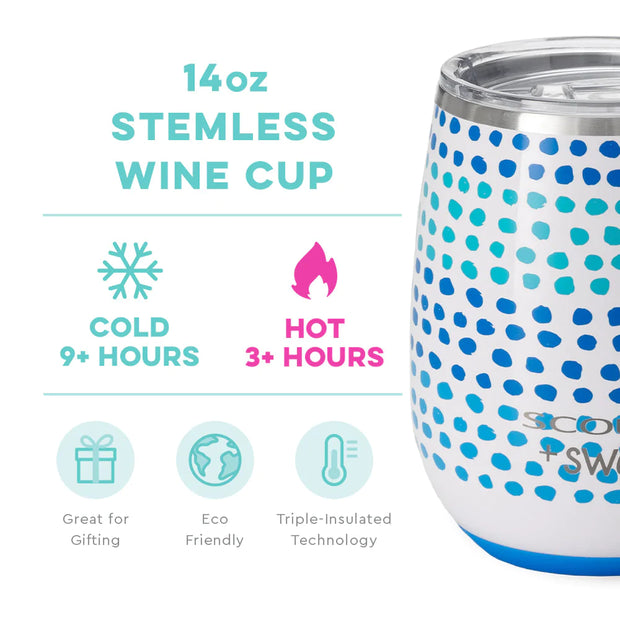 Swig SCOUT Spotted at Sea Stemless Wine Cup (14oz)